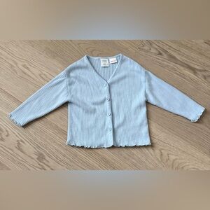 Zara Toddler Girl Blue V-Neck Cardigan